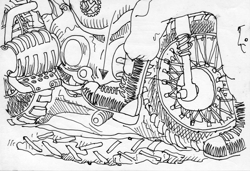 Kerenskij kick starts a soviet motorcycle…