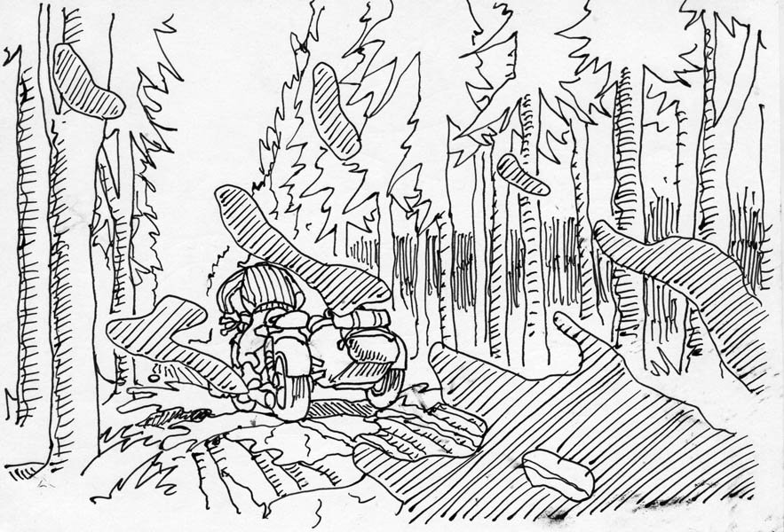 …then stops, the lens covered with mud. – …poi si ferma con la lente sporca di fango.
