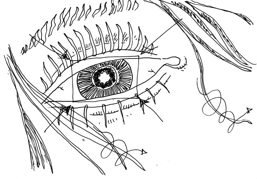 We zoom in her eye… – Zoomiamo sul suo occhio…