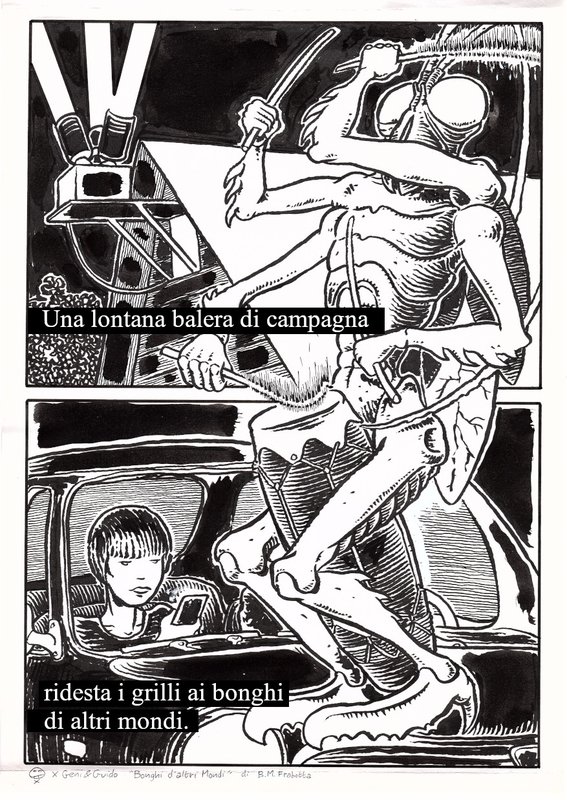 Una lontana balera di campagna - ridesta i grilli ai bonghi di altri mondi.