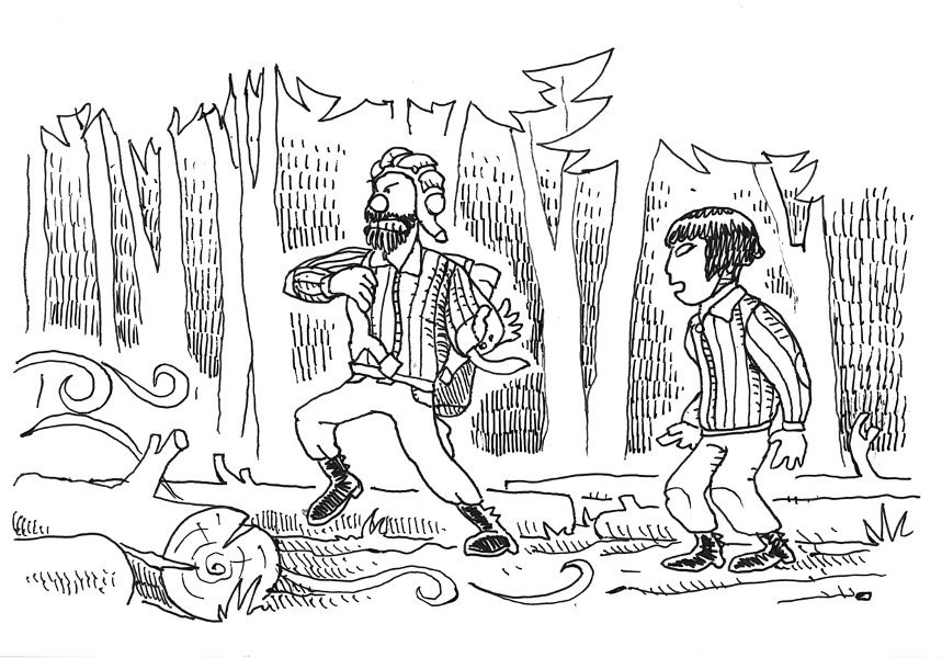 Kerenskij rushes to the center of the glade – Kerenskij scatta verso il centro della radura.