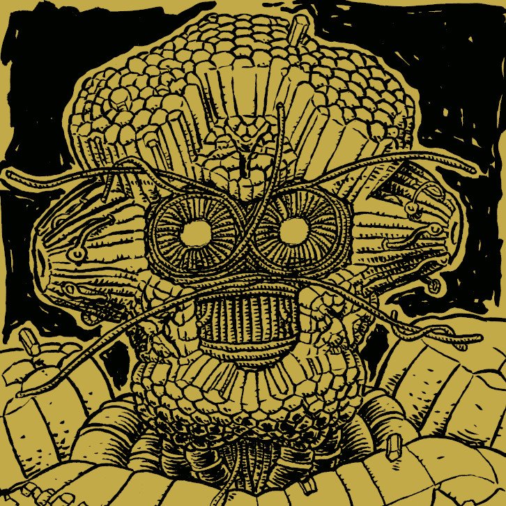 Drawing of an enzymatic nanomachine with a protein armour