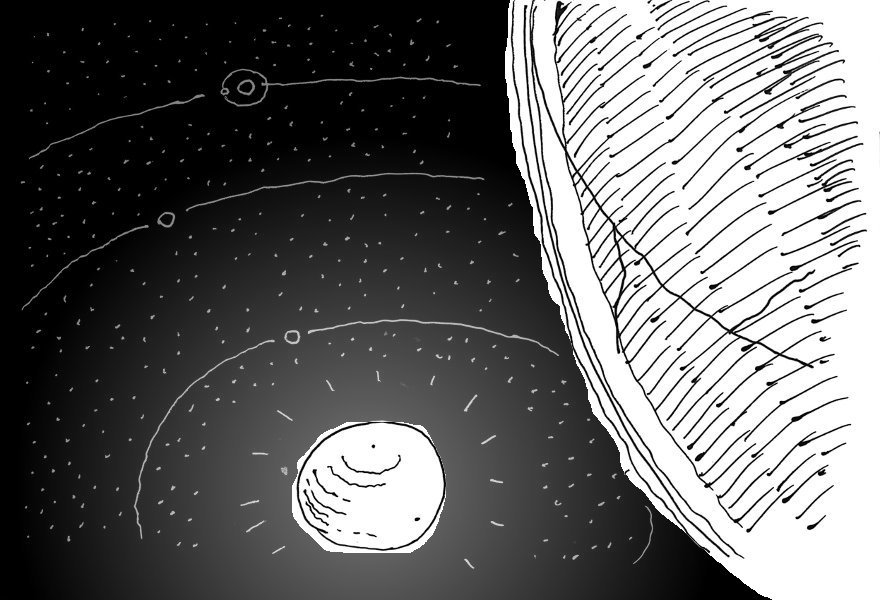 It appeared perpendicular to the ecliptic – E’ apparso perpendicolare all’eclittica…