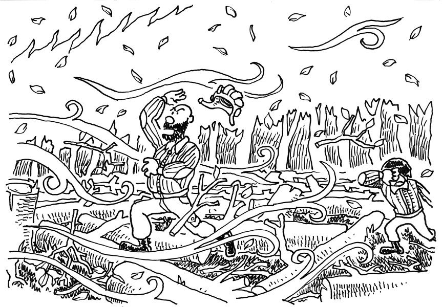 A hard wind raises from nowhere – Un forte vento si leva dal nulla.